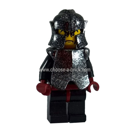 Knights Kingdom II - Shadow Knight, Speckle Black-Silver Armor and Helmet - Lego Minifigure
