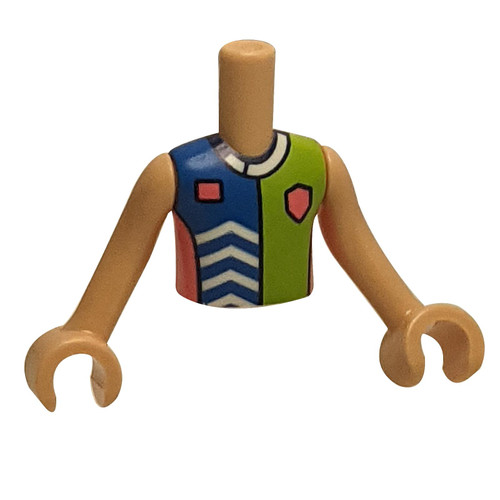 Mini Doll Torso - Sporty Uniform with Number 2 and Chevron Details