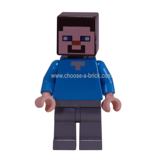 Lego Minecraft Minifigure Steve w/ Helmet, Diamond Leggings