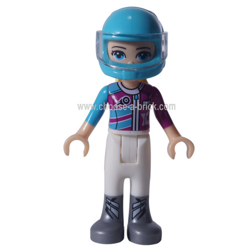 LEGO Minifigure - Friends Stephanie, racing car helmet