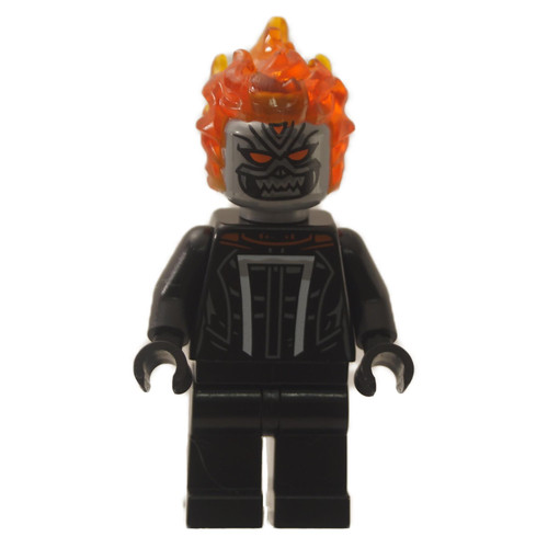 LEGO Minifigure - Ghost Rider - Flat Silver Head