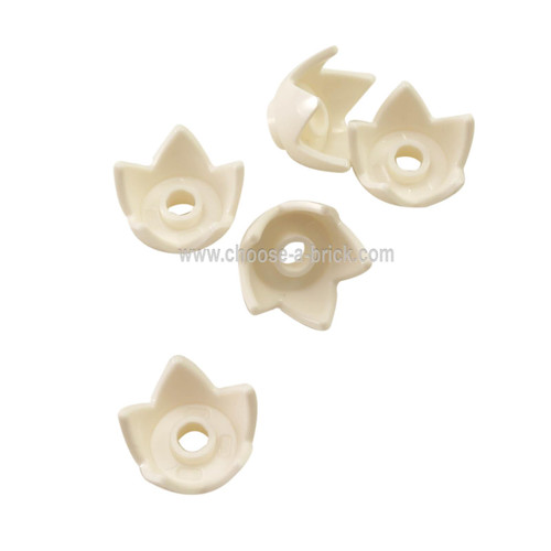 Minifigure, Headgear Crown with 5 Points, Open Center Stud white