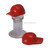 Minifigure, Headgear Cap - Short Curved Bill with Seams and Hole on Top red