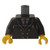 Black Torso Airplane Pilot, Suit Double Breasted, Red Tie, Gold Buttons and Logo Pin Pattern - Black Arms - Yellow Hands