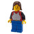 Breastplate - Red with Black Arms, Blue Legs, Brown Female Hair (6041) - Lego Minifigure