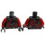 Torso Ninjago Metallic Silver Armor with Clock and Large Red Snake with White Fangs on Back Pattern