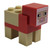 Minecraft Sheep, Red, Sheared - Brick Built