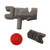 Minifigure, Weapon Gun, Mini Blaster / Shooter / Fire Nozzle with Tow Ball Socket and Dark Bluish Gray Trigger (23922 / 15392)