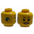 Minifigure, Head Female Black Eyebrows, Medium Nougat Lips, Smile with Open Mouth and Teeth, Hearing Aid Pattern - Hollow Stud