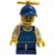 Billy McCloud - Boy, Blue Overalls over V-Neck Shirt, Blue Short Legs, Blue Cap with Tiny  Propeller