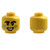 Minifigure, Head Dark Brown Bushy Eyebrows and Soul Patch, Metallic Light Blue Lines and Dots on Cheeks