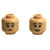 Minifigure, Head Dual Sided Female Black Eyebrows, Medium Nougat Lips, Open Mouth Smile with Teeth / Sad Pattern - Hollow Stud