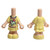 Micro Doll, Body with Molded Bright Light Yellow Short Layered Dress and Shoes and Printed Black Co