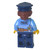 Police - City Officer Female, Bright Light Blue Shirt with Badge and Radio, Dark Blue Legs, Dark Blue Police Hat