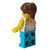1 LEGO Minifigure,Shirt with Female Rainbow Stars Pattern, Medium Azure Legs, Reddish Brown Ponytail Hair