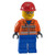 Construction Worker with Glasses and Safety Stripes