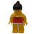 Red Halter Top - Yellow Legs, Black Ponytail Hair - LEGO Minifigure City
