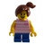 Girl with Bright Pink Top and Ponytail - LEGO Minifigure City