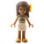Friends Andrea, White Skirt, Dark Turquoise and Gold Swimsuit Tube Top, Flower - LEGO Minifigures