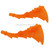 Minifigure, Weapon Nunchucks with Trailing Energy Effe trans orange