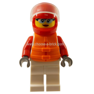 LEGO MInifigure -Captain America - White Jumpsuit, Helmet