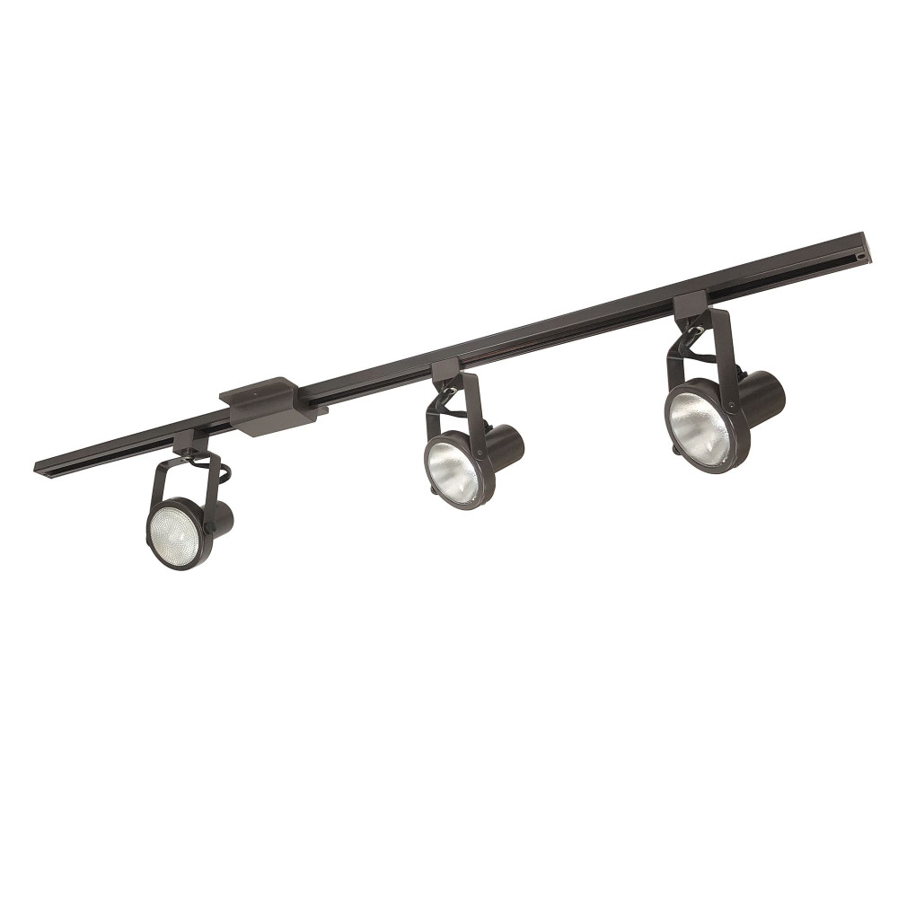3 Light 4 Foot Track Pack with 3 Gimbal Ring PAR30 Track Head by Nora - NTL-158
