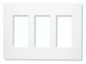 Claro 8.5 Inch 3 Gang Screwless Wall Plate by Lutron - CW-3