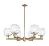 Preston 6 Light Stem Chandelier 12 Inch and 23.88 Inch Wide by Innovations - 716-6CR-G458-7_P