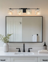 Alabaster Rocks Era 4 Light Rectangular Vanity Light by Justice Design - ALR-8444-55