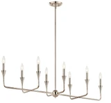 Alvaro 8 Light Candle Style Linear Chandelier by Kichler - 52693