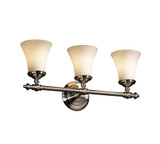 Fusion Tradition 3 Light Opal Glass Vanity Light by Justice Design - FSN-8523-20-OPAL