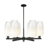 Brookhaven Flute 6 Light Stem Chandelier 23.88 Inch Wide by Innovations - 716-6CR-G484-7_P