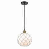 Farmhouse Rope 1 Light Small Pendant 12.75 Inch Tall by Innovations - 616-1P-G12-10R