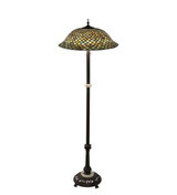 Fishscale 62 Inch High Tiffany Fishscale Floor Lamp by Meyda Tiffany - 2290-3FL