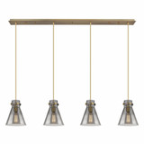 Newton Cone 4 Light Oversized Linear Pendant by Innovations - 124-410-1PS-G411-8