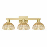 Natural Ballston Dome 3 Light Bath Vanity 26 Inch Wide by Innovations - 716-3W-NBD2-7
