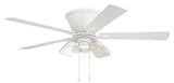 Insight 5 Blade Flush Ceiling Fan with Light Kit 52 Inch Wide by Craftmade - IST52