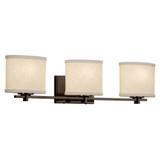 Textile Era 3 Light Oval Crem Vanity Light by Justice Design - FAB-8443-30-CREM