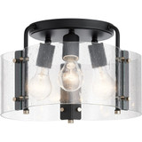 Thoreau 3 Light 14 Inch Wide Semi Flush Mount by Kichler - 42954