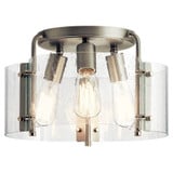 Thoreau 3 Light 14 Inch Wide Semi Flush Mount by Kichler - 42954