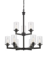 Savannah 9 Light Chandelier 29 Inch Wide by 33 Inch High by Z-Lite - 462-9BNZA