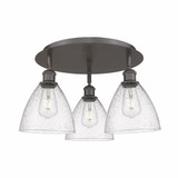 Bristol Glass 3 Light 19.25 Inch Wide Flush Mount by Innovations - 516-3C-GBD-75