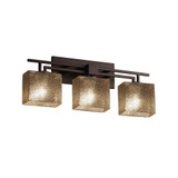 Fusion Aero 3 Light Rectangle Mror Glass Vanity Light by Justice Design - FSN-8703-55-MROR