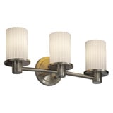 Fusion Rondo 3 Light Rbon Glass Vanity Light by Justice Design - FSN-8513-10-RBON