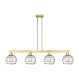 Athens Deco Swirl 4 Light Stem Hung Island 10.75 X 50.75 by Innovations - 716-4I-G1213-8