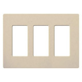 Satin Colors 6.56 Inch 3-Gang Screwless Wall Plate by Lutron - SC-3