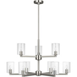 Fullton 9 Light Chandelier 24.63 X 33 Inch Wide by Visual Comfort Studio - 3164209C