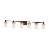Limoges Tetra 6 Light Vanity Light by Justice Design - POR-8426-10-PLET
