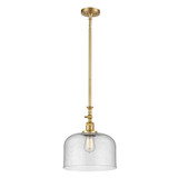 Bell 1 Light Medium Stem Hung Pendant 15 Inch Tall by Innovations - 206-G7L-L