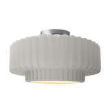Radiance 1 Light Pleated Tier Semi Flush Mount 8 X 16.5 by Justice Design - CER-6375